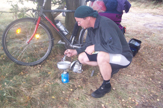 Noch brennt der Gaskocher